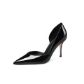 2019 High Heel Women's Pumps Black Genuine Leather x19-c053C Ladies Women custom Dress Shoes Heels For Lady